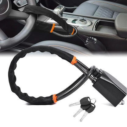 Car Steering Lock with Seat Belt Buckles Anti Theft Protection Device with three keys