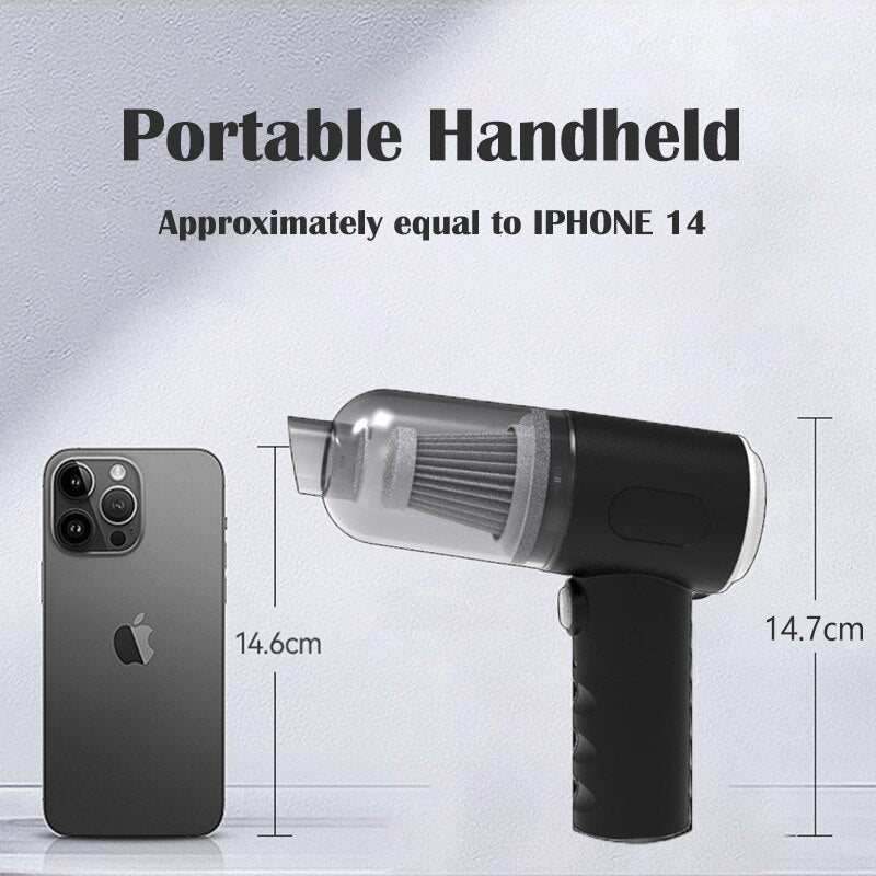 Car Handheld Vacuum Cleaner & Blower – Portable Multi-Surface Mini Vacuum