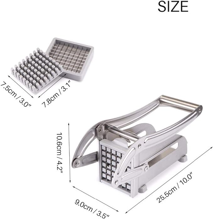 Stainless Steel Potato & Vegetable Cutter – Heavy-Duty Manual Slicer