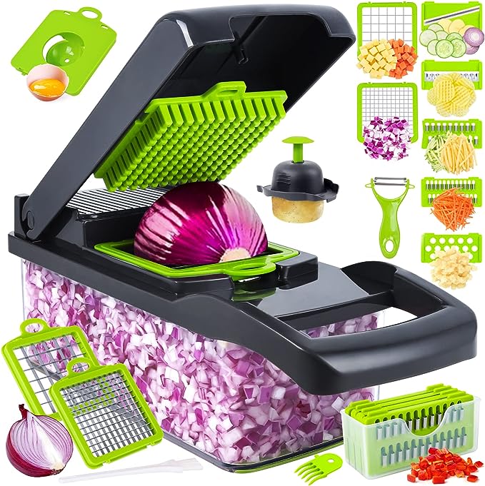 Vegetable Cutter Chopper & Slicer – All-in-One Multi-Blade Kitchen Tool