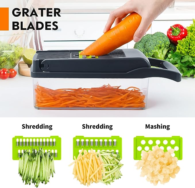 Vegetable Cutter Chopper & Slicer – All-in-One Multi-Blade Kitchen Tool