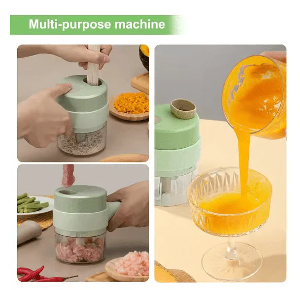 Mini Wireless Electric Food Chopper – USB Rechargeable Kitchen Blender
